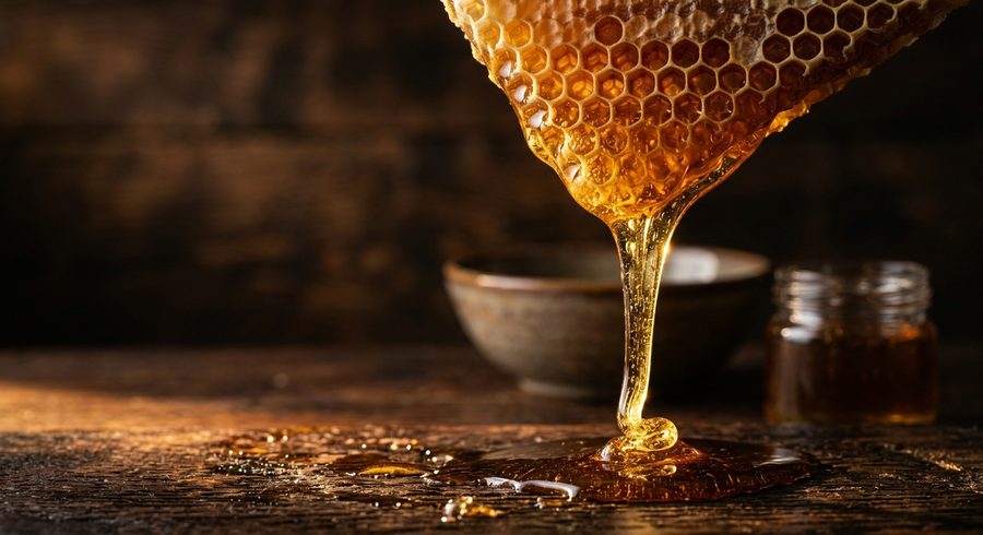 דבש זהוב זולג מחלת דבש